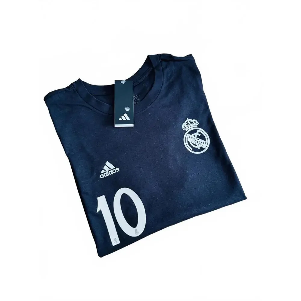 Large Adidas Real Madrid Black Cotton T-shirt Mbappe #10 - Picture 4 of 5